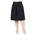 thumbnail image 6 of Plus Size Elastic Waist Pleated Pocket Skirt, 6 of 11