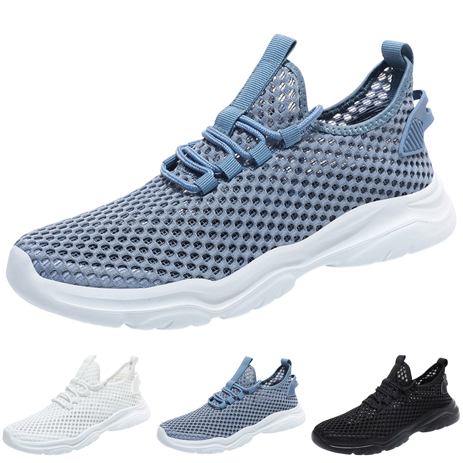 Sopiago Running Shoes for Men Men's Casual Sneakers Outdoor sports shoes Comfort Running Black,42
