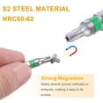 thumbnail image 4 of Uxcell 5pcs Punta de Destornillador Torx T8H 1/4" Vástago Hexagonal 25mm/1" Longitud Magnética Estrella de 6 Puntos Cabeza Hexagonal Puntas de Acero S2 Destornillador Eléctrico con Agujero Cabeza Torx, 4 of 6