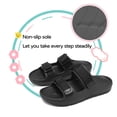 thumbnail image 3 of Cyiecw Mens Womens Double Buckle Slides Adjustable EVA Flat Slippers Summer Slip On Slide Sandals, 3 of 7