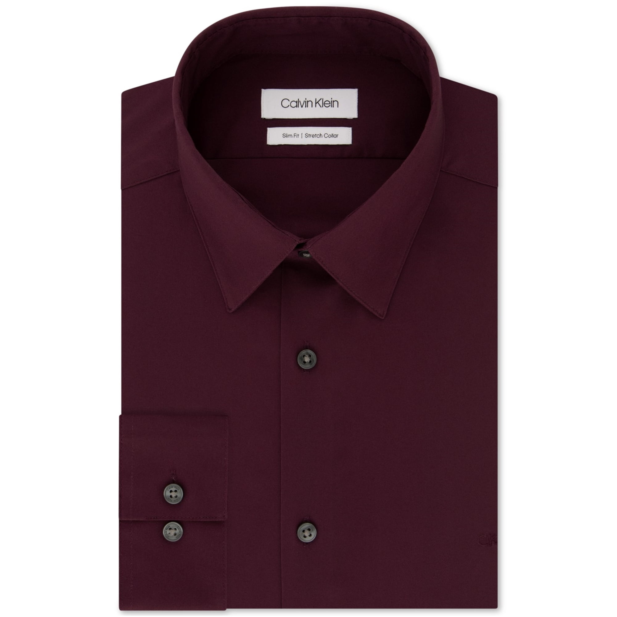 Calvin Klein Mens Stretch Collar Button 