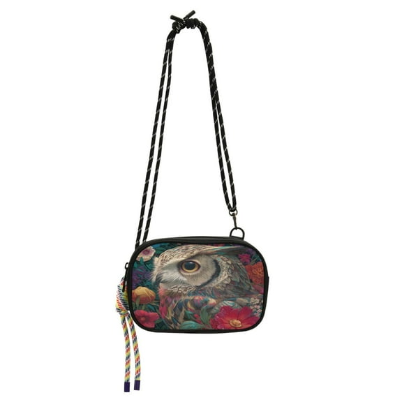 Stylish Crossbody Phone Bag Purse Handbags Adjustable Strap, Compact Design for Essentials Portrait Of An Owl