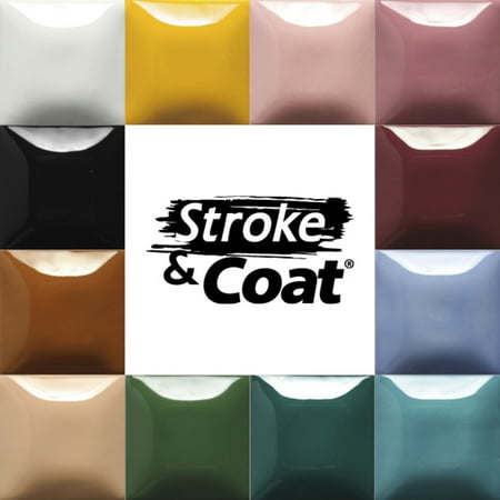 Mayco Stroke & Coat Wonderglaze Glaze Set B, Pint, Assorted Colors, Set of 12