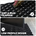 thumbnail image 4 of PABUBE Outdoor Doormat ,Durable Interlocking Welcome Mat, Dirt Trapper Rubber Mat and Non-Slip Low Pile Doormat for Entry Rug,Black, 17" x 30", 4 of 11