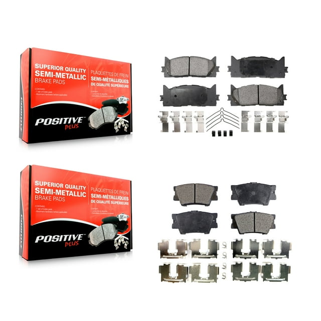 Positive Plus Front Rear Semi-Metallic Brake Pads Kit for Car Toyota Camry Lexus ES350 Avalon ES300h KPF-100100