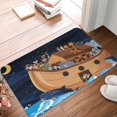 thumbnail image 4 of Balery Ocean Scene with Noah's Ark Felpudo de franela, resistente a las manchas y a la decoloración, para uso interior y exterior, fácil de limpiar, 40 x 60 cm, 4 of 7