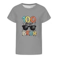 thumbnail image 4 of Girls' Tops Funny Cute 100 Days Sprinkled Print Short Sleeve Crewneck T-Shirts Loose Comfy Pullover Casual School Wear Tees, 4 of 4
