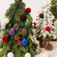 thumbnail image 4 of 3Cm 30Pcs Plastic Flocked Christmas Balls Set Colorful Hanging Ornaments, 4 of 9