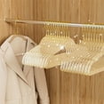 thumbnail image 2 of 5 Pack Premium Heavy Duty Glitter Acrylic Hangers, Clear Invisible Clothes Hangers, Durable Plastic Clothes Hangers with Bling Glitter, Pants, Suits, Shirts, Skirts& Dress Clothes, Closet Organizer, 2 of 8