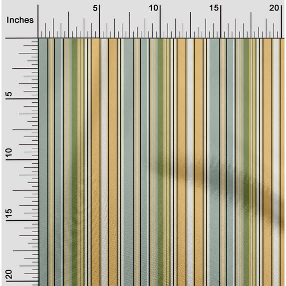 oneOone Viscose Chiffon Fabric Multicolor Stripe Print Fabric By The Yard 42 Inch Wide