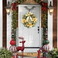 thumbnail image 5 of dajkiuy 11.8Inch Christmas Wreath for Front Door, Merry Christmas Wreath with Bow, Xmas Wreaths Ornaments, Christmas Door Wreath Flowers Ornaments for Holiday Party Decor, 5 of 6