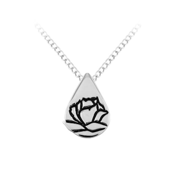 Memorial Tear Sterling Silver Pendant