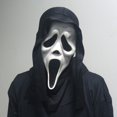 thumbnail image 1 of Fantasma Scream Máscara Fiesta Cara Con Capucha De Tela Negra Aterrador Cosplay Horror Mascarada Decoración abbe, 1 of 4