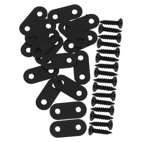 Minkissy Furniture Brackets Flat Braces Metal 16 Sets for Wooden Board Connection