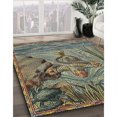 thumbnail image 2 of Ahgly Company Indoor Round Patterned Chocolate Brown Novelty Area Rugs, 3' Round, 2 of 6