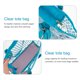 thumbnail image 2 of Bolso de mano transparente Mizh con cremallera y estampado de lunares para mujer, bolso de playa transparente con monedero interior (azul), 2 of 4