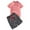 Pink, variant on Toddler Boy's Shorts Outfits Short Sleeve Polo Shirt With Shorts Summer Child Kids 2Pc Set