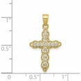 thumbnail image 4 of 10K Yellow Gold Cz Filigree Cross Pendant (25 X 16) Made In United States 10c1139, 4 of 6