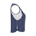 thumbnail image 5 of Fewfanhot Women's Stripe Print Sleeveless Racerback Crop Top, Loose Fit Workout Gym Tank, Lightweight Breathable Summer Athletic Shirt, 5 of 7