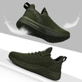 thumbnail image 4 of Zapatillas de tenis y correr Feethit para mujer, ligeras, color verde oliva, 4 of 6