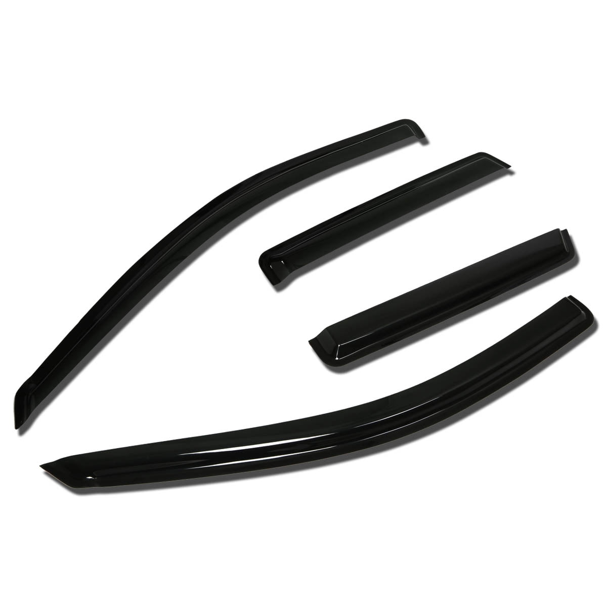 DNA Motoring Smoke Tint Rain Guards For 2005-2010 Kia Sportage - 4pc Tape-On Window Deflectors - View #3