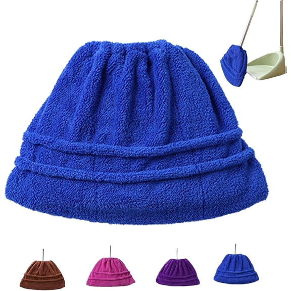 Icexeco Lazy Broom Cover Cloth, 4-Pack Adjustable Dust Mop Covers, Wet/Dry Ultra-Fine Coral Fleece Cleaning Cloths for Floors, Pet Hair, Home and Restaurant Use