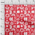 thumbnail image 2 of oneOone Viscose Chiffon Magenta Fabric Abstract Quilting Supplies Print Sewing Fabric By The Yard 42 Inch Wide, 2 of 4