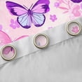 thumbnail image 4 of Erosebridal Flying Butterflies Black Out Curtains For Teens,Girls Spring Garden Flowers Curtains Pack of 2 (42x63 Each),Pink Purple, 4 of 6