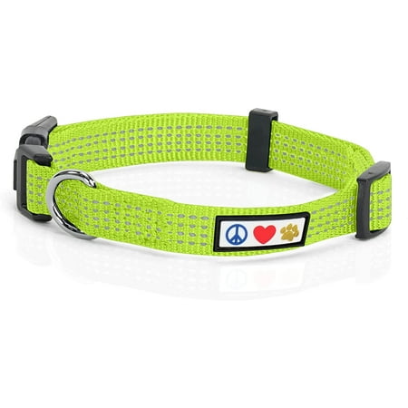 UPC: 0051907199014 | Pawtitas Reflective Dog Collar Adjustable for Extra Small Dogs – Green Collar