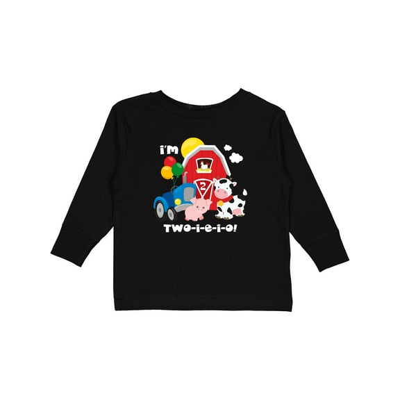 Inktastic Two-i-e-i-o 2nd Birthday Boys or Girls Long Sleeve Toddler T-Shirt