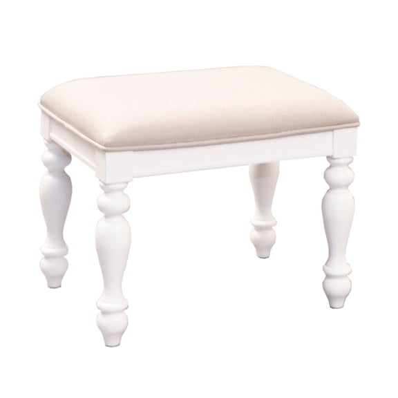 Summer House I White Vanity Stool