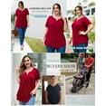 thumbnail image 7 of a.Jesdani Women's Plus Size Tunic Tops Short Sleeve V Neck Casual Blouses M-4X, 7 of 7