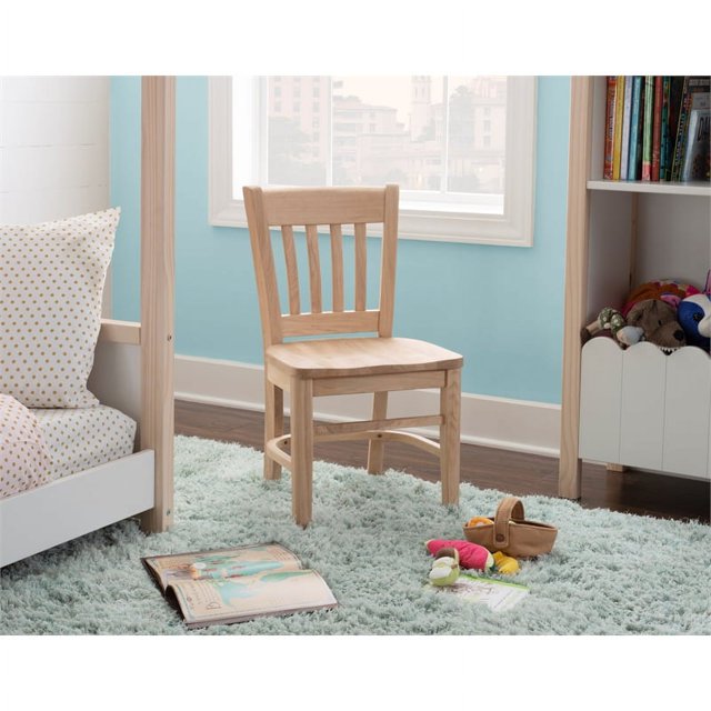 Linon Davis Ensemble de Deux Chaises pour Enfants en Bois Non Fini