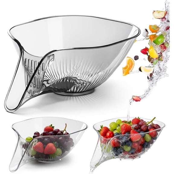 Drain Basket with Spout Colander Removable Filter Kitchen Sink