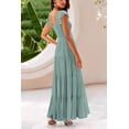 thumbnail image 3 of PRETTYGARDEN Women's Summer Flowy Maxi Dress Casual Cap Sleeve V Neck Smocked Beach Sundress, 3 of 8