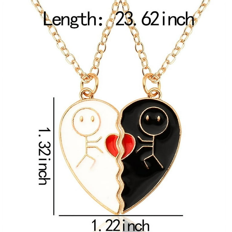 Couple Necklaces Necklace From Boyfriend To Girlfriend Piece Heart