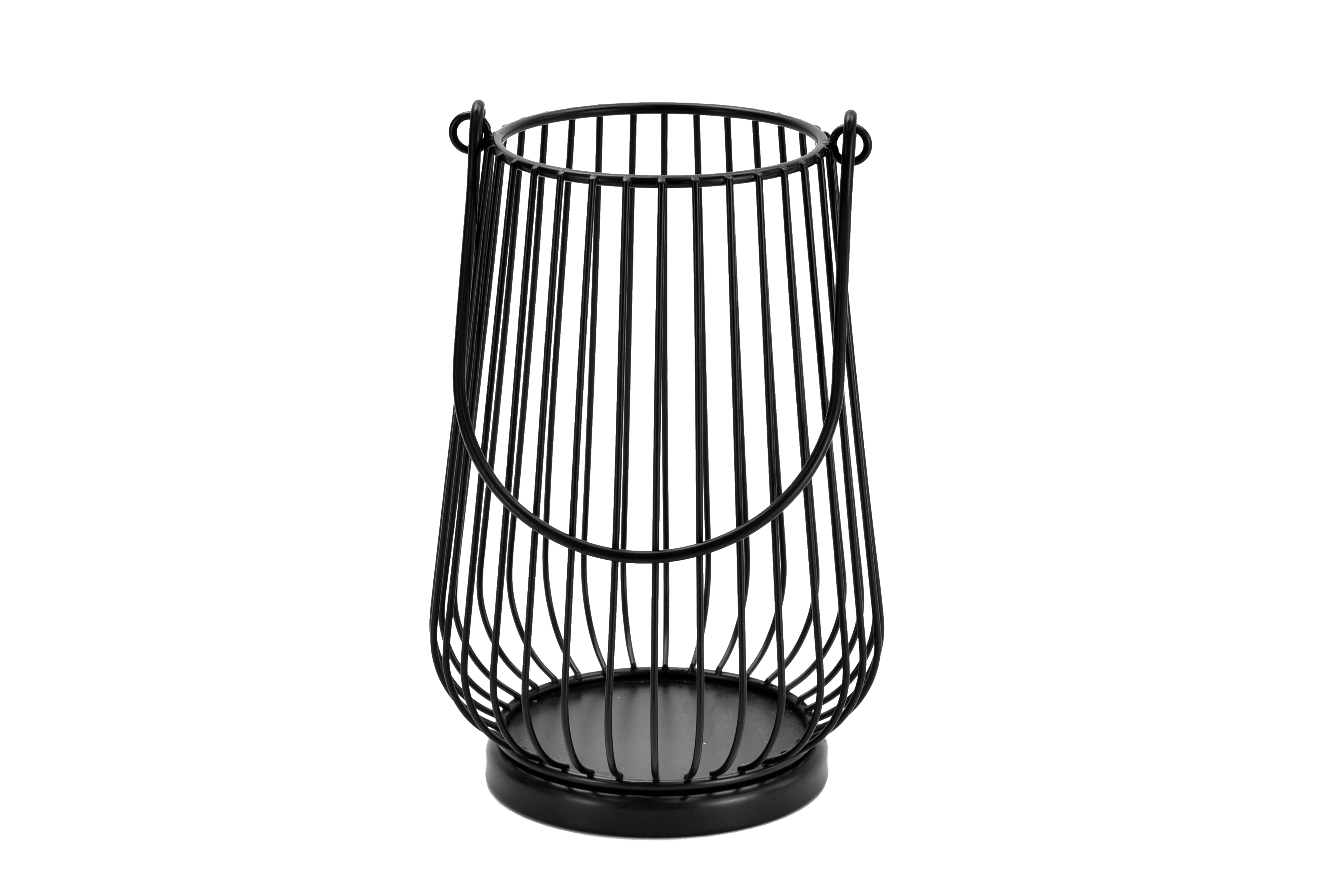Mainstays Black Metal Wire Candleholder Lantern, 10", Medium