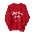 thumbnail image 1 of Penkiiy Chandails en Molleton de la Saint-Valentin pour Femmes - Mignon Chandail en Molleton de la Saint-Valentin Décontracté Cœur Chandail-Over m Rouge, 1 of 7