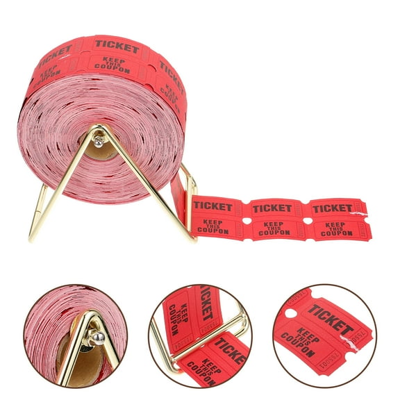 Masteelf Raffle Ticket Holder with Iron Dispenser for Party Red Color Perfect for Events and Fundraisers 1 Set