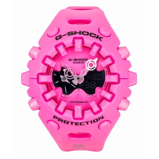 Casio Reloj G-Shock Analógico Digital con Correa de Resina Rosa y Esfera Rosa de Cuarzo GA-V01-4A, 200 M, para Hombre
