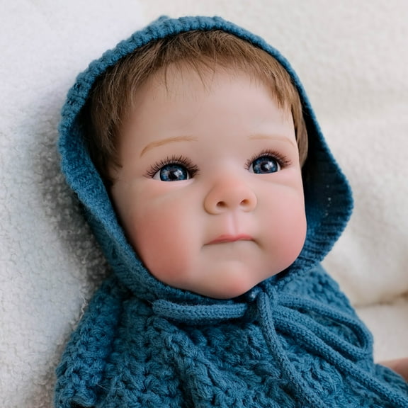 Adorable 18 inch Reborn Baby Dolls Girl Lifelike Baby Dolls Realistic Reborn Doll Girl Vinyl Body Eyes Open Newborn Real Life Baby