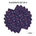 thumbnail image 2 of Placemats Set Of 4 / 6, Palms Hawaiian Beach Placemats For Dining Table Indoor/Outdoors Heat Resistant Washable Placemats 18" X 12", 2 of 8