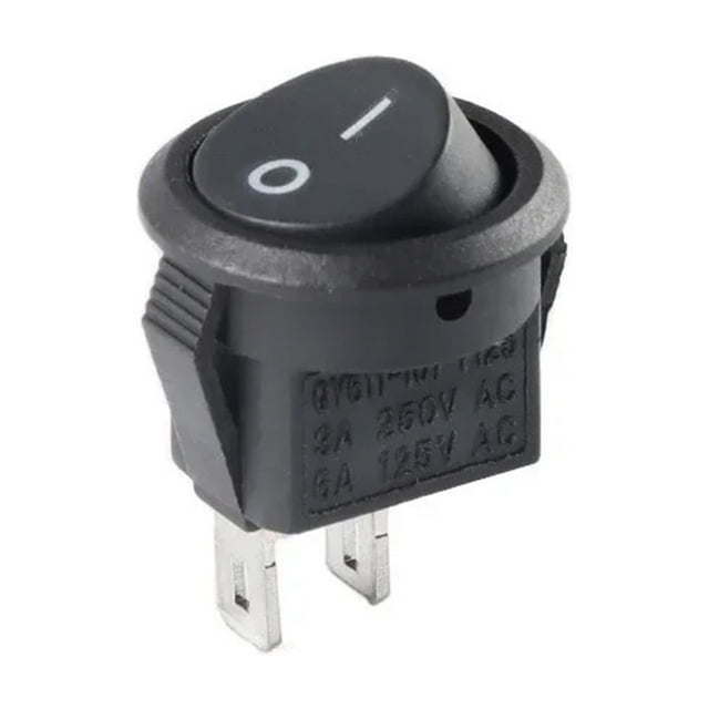 10Pcs Small Size Round Rocker Switch LED Illuminated Car board Boat Van KCD-15 15mm 2/3PIN I/O Button Power Switches ,Easy to Install