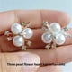 thumbnail image 2 of Minnieouse 10 piezas de conector de flores de cristal de perla, cierre de colgante para hacer joyas, accesorio artesanal para pinza para el pelo Ropa, zapatos y accesorios Miscelánea Plata Minnieouse AP015998-01, 2 of 6