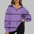 thumbnail image 2 of Boho Tops for Women Hippie Sweatshirt for Women Trendy Casual Lapel Neck Long Sleeve Loose Sweatshirts Pullover, 2 of 6