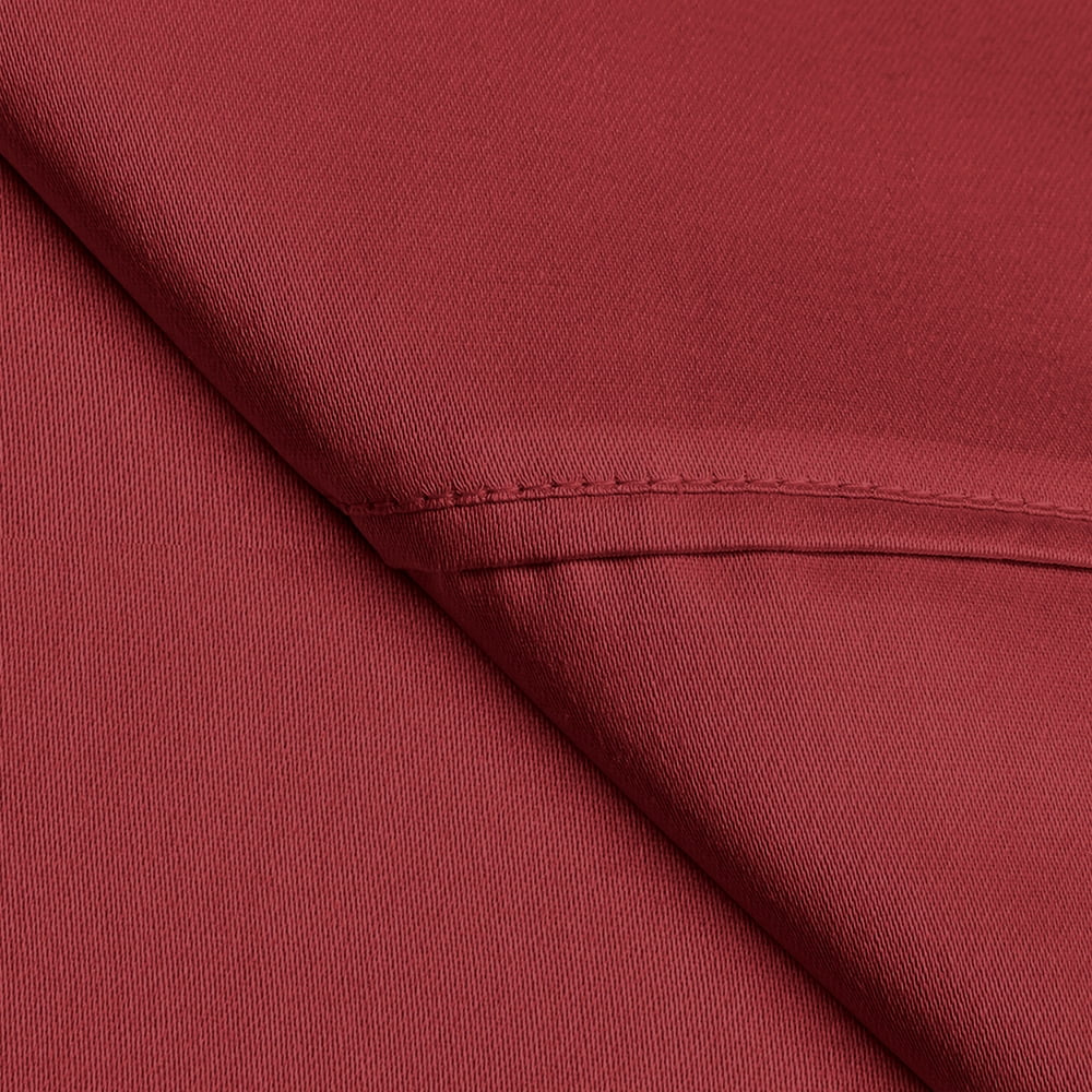 Bare Home 5 Piece Sheet Set, Microfiber, 2 Extra Pillowcases, Twin, Red