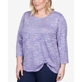 thumbnail image 6 of Alfred Dunner Womens Plus-Size Iridescent Space Dye Side Grommet Top, 6 of 6