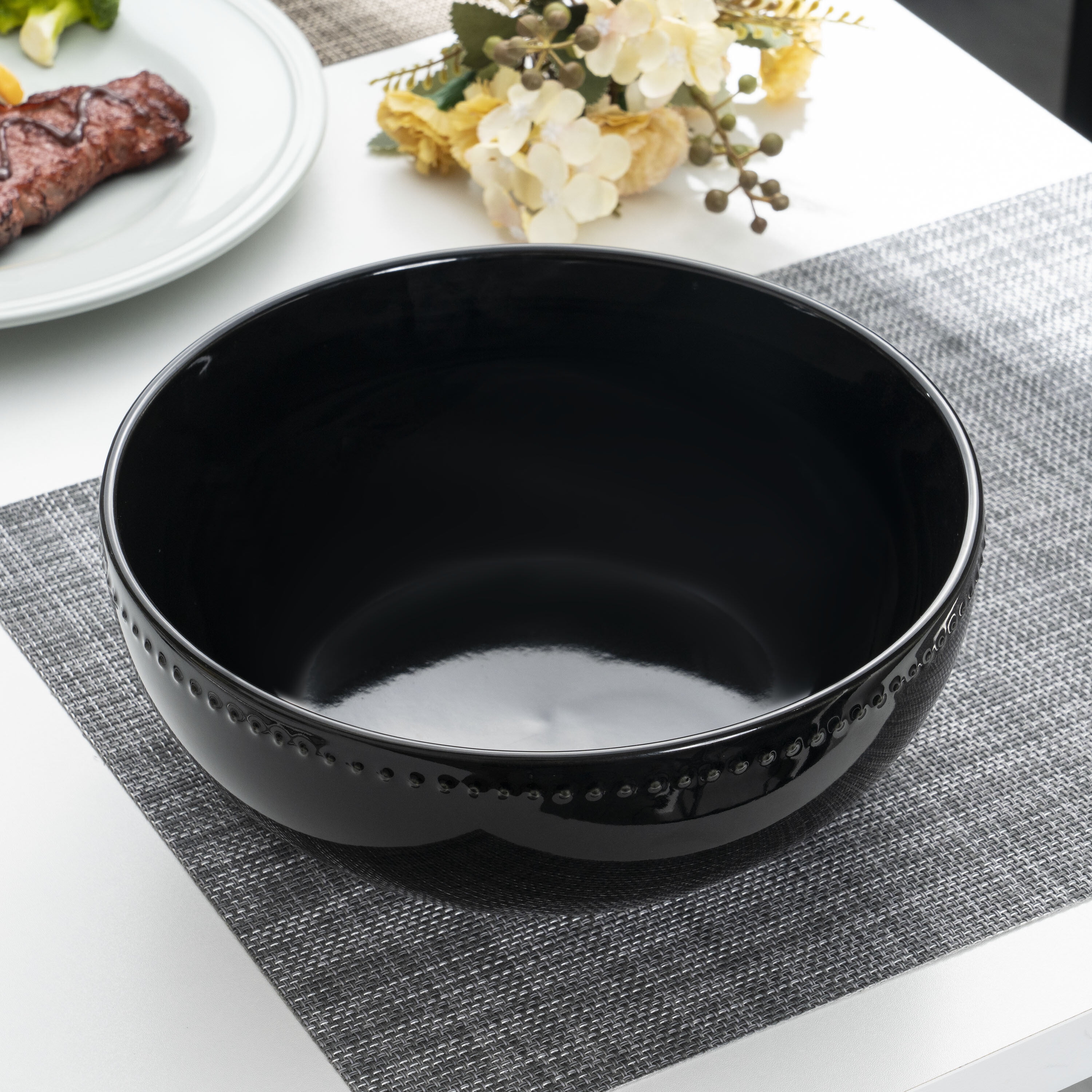 Bol de service Mainstays Brynn Noir 9 pouces