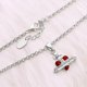thumbnail image 2 of Saturn planet heart pendant necklace women earrings best for sisters girlfriends wedding birthday anniversary, 2 of 4