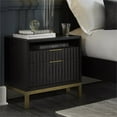 thumbnail image 2 of Modus Table de Chevet Kentfield 2 Tiroirs en Acajou Noir Transparent, 2 of 4